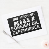 サボタージュのステッカー:外国人油依存症 長方形シール (封筒)