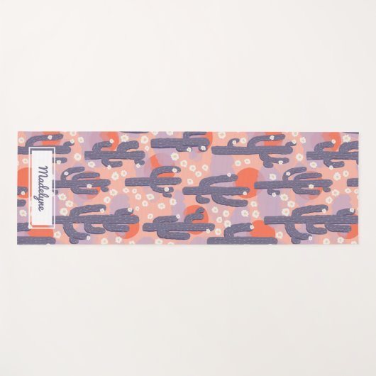 サボットサンボタニカルパーソナライズされたフローラ ヨガマット (正面(横))