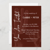 サボットデザートマルーンテラコテ結婚ィズ 招待状 (正面/裏面)