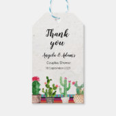 サボツカップルシャワーありがとうラベル ギフトタグ (正面)