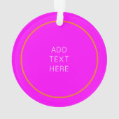 サボツモダンアートカスタム文字ホットピンクオレンジ オーナメント (裏面)