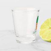 サボテおもしろいスキャラクター漫画のイラストレーションユーモア  ショットグラス (左)