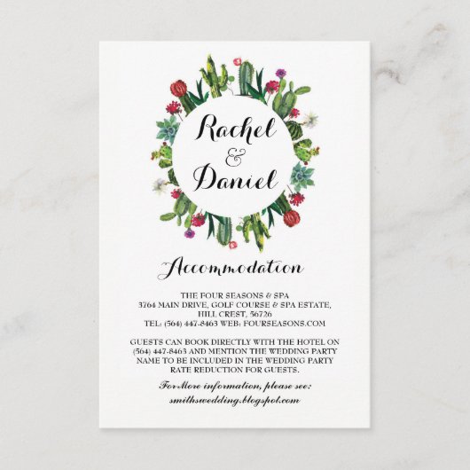 サボティスアコモデーションフィエスタウェディングカード詳細 エンクロージャーカード (正面)