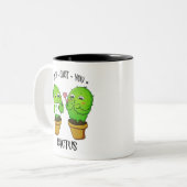 サボティ+カクト – ユー=サボテンキュートカップルバレンタイン ツートーンマグカップ (正面左)