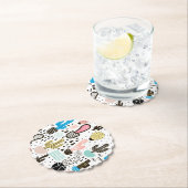 サボテモダンンの幾何パターン ペーパーコースター (インサイチュ)