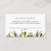 サボテンおむつラッフル赤ちゃんシャワーエンクロージャカード エンクロージャーカード (正面)