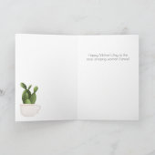 サボテンおもしろいの母の日のカード カード (内部)
