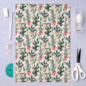 サボテンおもしろいカラフルクリスマスライト与えギフト 薄葉紙 (クラフト)