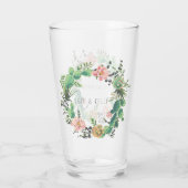 サボテンおよび水気が多い結婚式 タンブラーグラス (裏面)