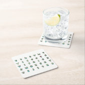 サボテンおよびSucculentsのコースター スクエアペーパーコースター (インサイチュ)