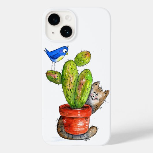 サボテンお洒落とスニーカー猫 Case-Mate iPhoneケース (裏面)