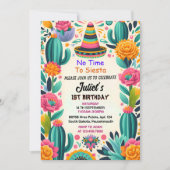 サボテンかわいいウノタコファーストフィエスタ1st誕生日 招待状 (正面)