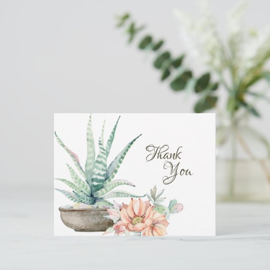 サボテンかわいらしとフラワーサボテン ポストカード (スタンド正面)