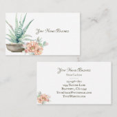 サボテンかわいらしとフラワーサボテン 名刺 (正面/裏面)