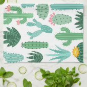 サボテンかわいらし キッチンタオル (折り畳み)