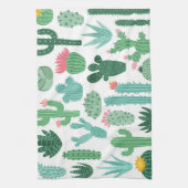 サボテンかわいらし キッチンタオル (縦)