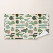 サボテンかわいらし ハンドタオル (ハンドタオル)