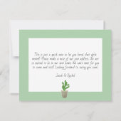 サボテンが成功し、新しい家宅引っ越しのお知らせ 招待状 (裏面)