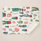 サボテンとお尻 シェルパブランケット (正面(横))