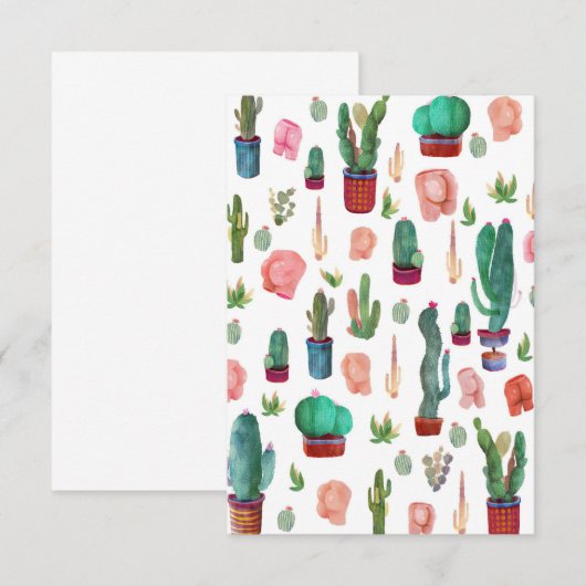 サボテンとお尻 出欠カード (正面/裏面)