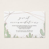 サボテンとサクラメントの宿泊者挿入カード (正面)