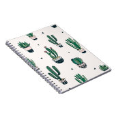 サボテンとスキュールを使用した手描きシームレスパターン ノートブック (右側)