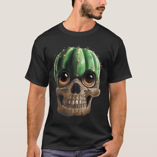 サボテンとドクロ Tシャツ (正面)