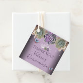 サボテンとバタフライエレガントキンセアニェラメッセージカード フェイバータグ (インサイチュ)