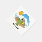 サボテンとビール スタンダードカクテルナプキン (角)