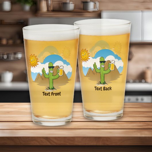 サボテンとビール タンブラーグラス