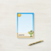 サボテンとビール ポストイット (デスク上)