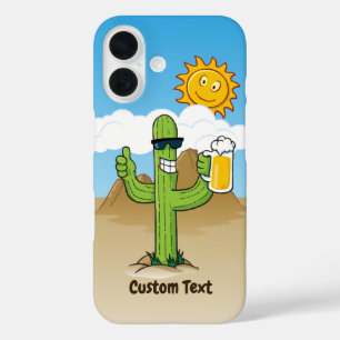 サボテンとビール iPhone 16ケース