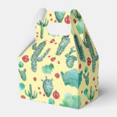 サボテンとラディバグのパターン – 黄色の背景 フェイバーボックス (裏面サイド)