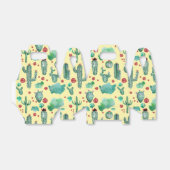 サボテンとラディバグのパターン – 黄色の背景 フェイバーボックス (折り畳みなし)