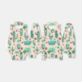 サボテンとラディバグパターン – ベージュ背景 フェイバーボックス (折り畳みなし)