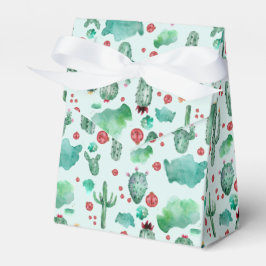 サボテンとラディバグパターン – ライトブルー背景 フェイバーボックス
