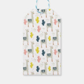 サボテンとラマスのパターン ギフトタグ (裏面)