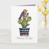 サボテンとレインボーバード カード (黄色い花)