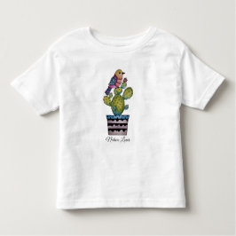 サボテンとレインボーバード トドラーTシャツ