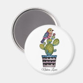 サボテンとレインボーバード マグネット (正面/裏面)