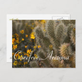 サボテンとワイルドフラワー気には無料,アリゾナ ポストカード (正面/裏面)