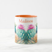 サボテンと名前の多肉質 マグカップ (中央)