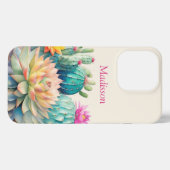 サボテンと名前の多肉質 iPhoneケース (裏面横)