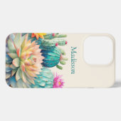 サボテンと名前の多肉質 iPhoneケース (裏面横)