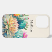 サボテンと名前の多肉質 iPhoneケース (裏面横)