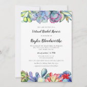 サボテンと多肉仮想ブライダルシャワー 招待状 (正面)