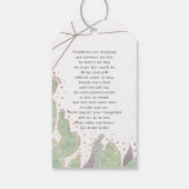 サボテンと多肉幾何学ブライダルディスプレイシャワー ギフトタグ (裏面)