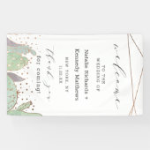 サボテンと多肉幾何学結婚的歓迎 横断幕 (横)