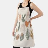 サボテンと多肉性シームレスパターン エプロン (インサイチュ)
