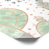 サボテンと多肉性トレンディーカスタム文字イベント標識 ポスター (角)